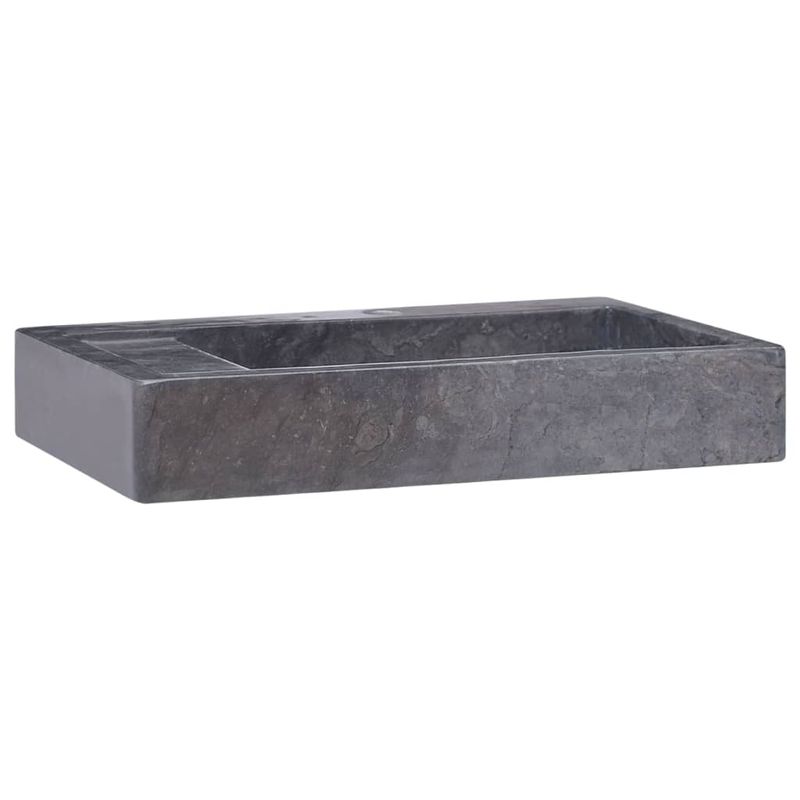 Casa si Gradina - Sanitare - Lavoar baie si accesorii - Lavoare si piedestale - Chiuveta, negru, 58x39x10 cm, marmura - Infinity.ro