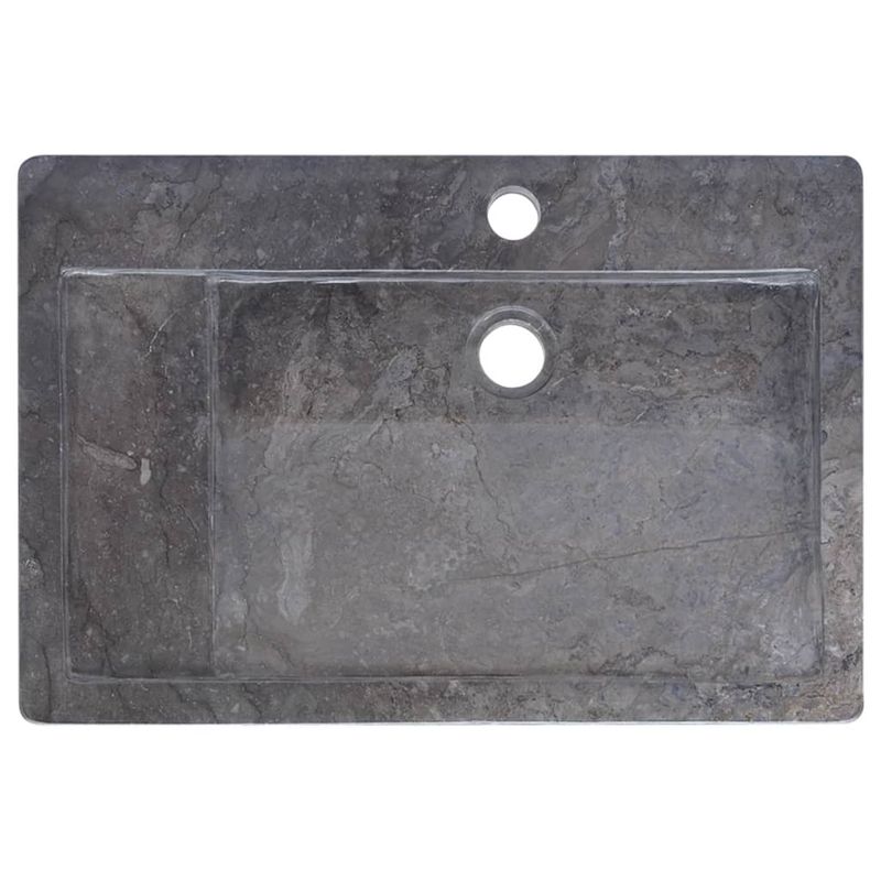 Casa si Gradina - Sanitare - Lavoar baie si accesorii - Lavoare si piedestale - Chiuveta, negru, 58x39x10 cm, marmura - Infinity.ro
