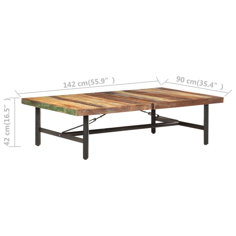 Casa si Gradina - Mobilier - Mese si birouri - Masute de cafea - Masuta de cafea, 142x90x42 cm, lemn masiv reciclat - Infinity.ro