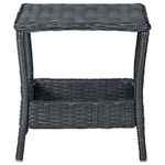 Casa si Gradina - Gradina si terasa - Mobilier exterior - Seturi mobila gradina - Set mobilier gradina cu perne, 3 piese, gri inchis, poliratan - Infinity.ro