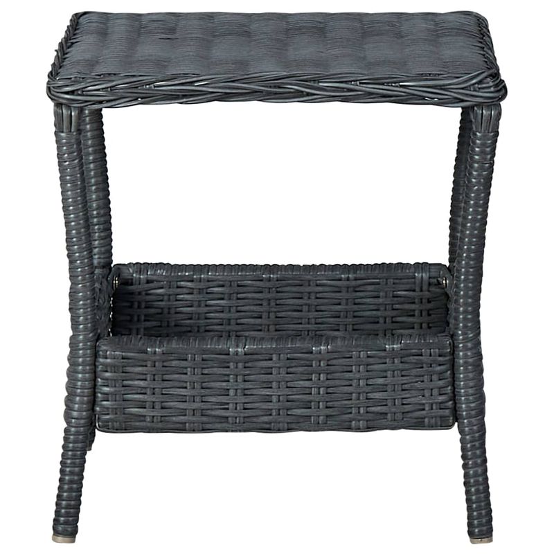 Casa si Gradina - Gradina si terasa - Mobilier exterior - Seturi mobila gradina - Set mobilier gradina cu perne, 3 piese, gri inchis, poliratan - Infinity.ro