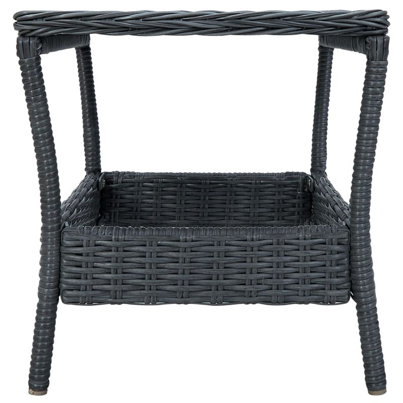 Casa si Gradina - Gradina si terasa - Mobilier exterior - Seturi mobila gradina - Set mobilier gradina cu perne, 3 piese, gri inchis, poliratan - Infinity.ro
