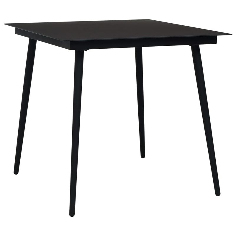 Casa si Gradina - Gradina si terasa - Mobilier exterior - Seturi mobila gradina - Set mobilier de gradina, 5 piese, negru, franghie bumbac & otel - Infinity.ro