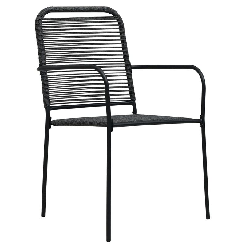 Casa si Gradina - Gradina si terasa - Mobilier exterior - Seturi mobila gradina - Set mobilier de gradina, 5 piese, negru, franghie bumbac & otel - Infinity.ro