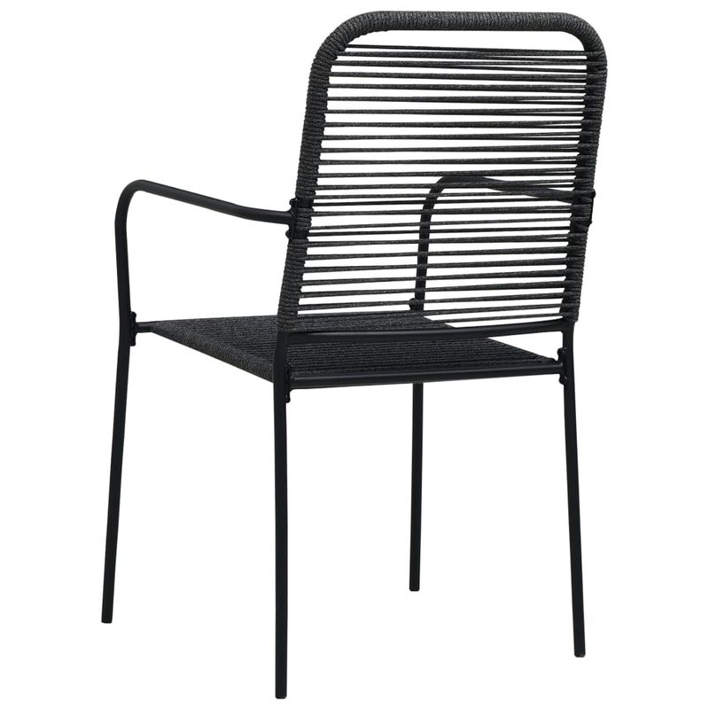 Casa si Gradina - Gradina si terasa - Mobilier exterior - Seturi mobila gradina - Set mobilier de gradina, 5 piese, negru, franghie bumbac & otel - Infinity.ro