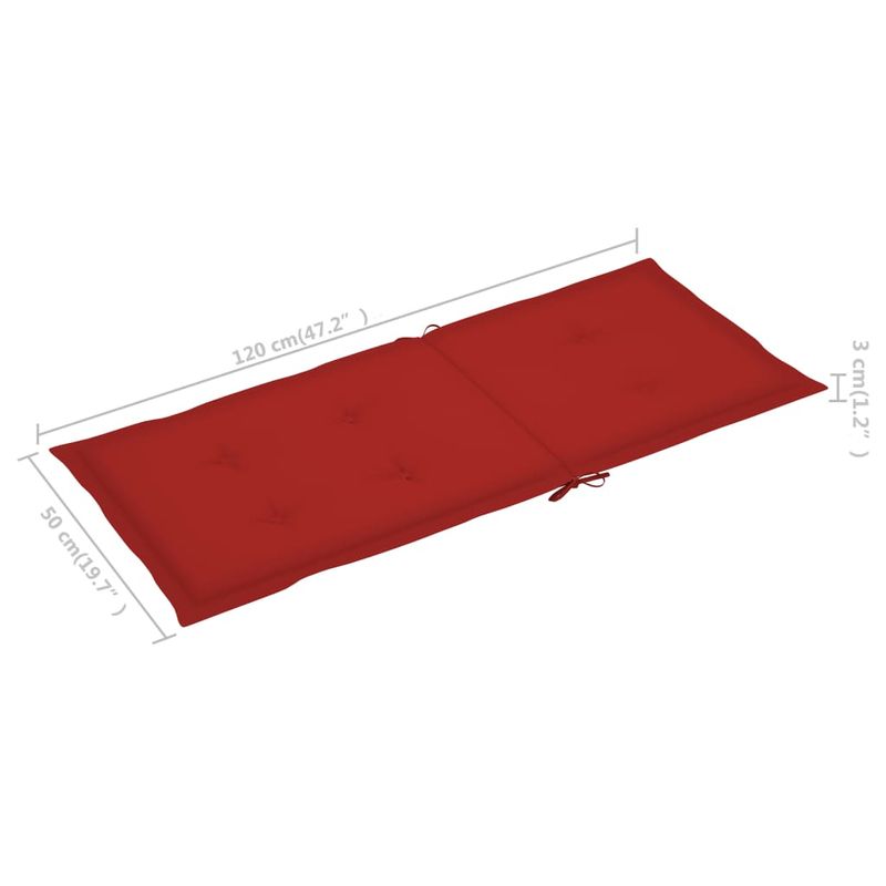 Casa si Gradina - Gradina si terasa - Mobilier exterior - Scaune si sezlonguri gradina - Scaune de gradina cu perne rosii, 6 buc., lemn masiv de tec - Infinity.ro
