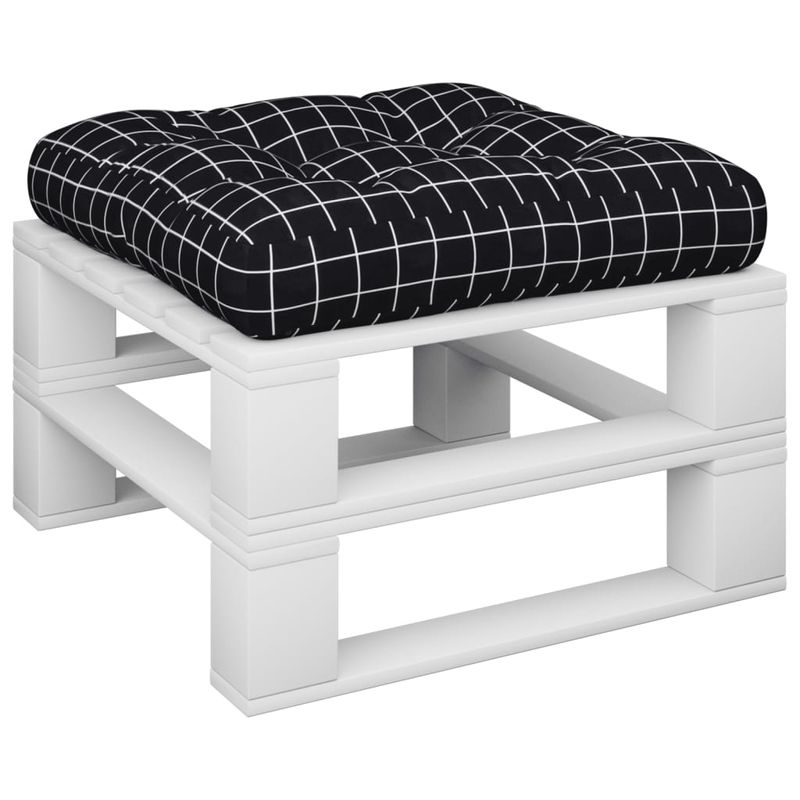 Casa si Gradina - Gradina si terasa - Mobilier exterior - Perne decorative exterior - Perna de paleti, negru, carouri, 50x50x12 cm, textil - Infinity.ro