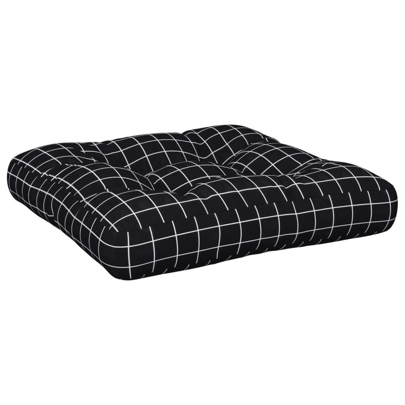 Casa si Gradina - Gradina si terasa - Mobilier exterior - Perne decorative exterior - Perna de paleti, negru, carouri, 50x50x12 cm, textil - Infinity.ro