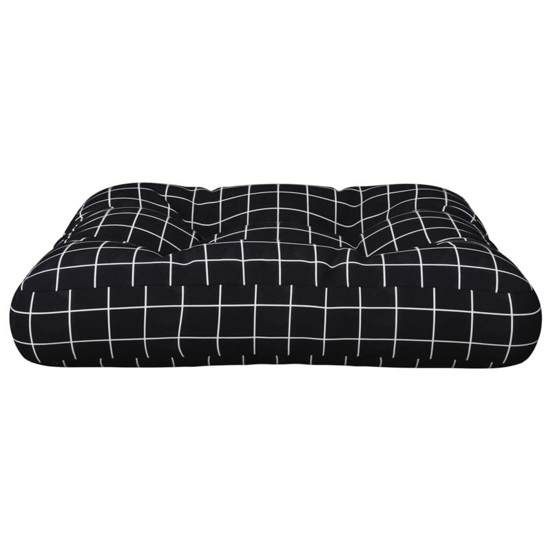 Casa si Gradina - Gradina si terasa - Mobilier exterior - Perne decorative exterior - Perna de paleti, negru, carouri, 50x50x12 cm, textil - Infinity.ro