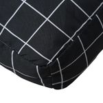 Casa si Gradina - Gradina si terasa - Mobilier exterior - Perne decorative exterior - Perna de paleti, negru, carouri, 50x50x12 cm, textil - Infinity.ro