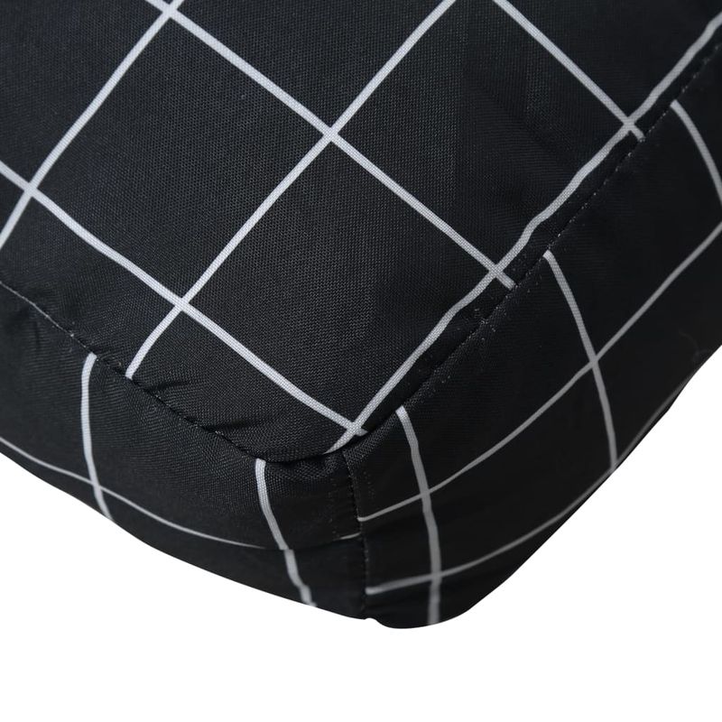 Casa si Gradina - Gradina si terasa - Mobilier exterior - Perne decorative exterior - Perna de paleti, negru, carouri, 50x50x12 cm, textil - Infinity.ro