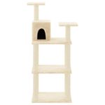 Petshop - Accesorii petshop - Jucarii animale - Ansambluri de joaca - Ansamblu pisici cu stalpi din funie de sisal, crem, 118,5 cm - Infinity.ro