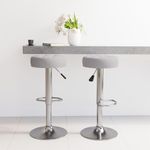 Casa si Gradina - Mobilier - Scaune si fotolii - Scaune - Scaune de bar, 2 buc., gri, material textil - Infinity.ro