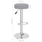 Casa si Gradina - Mobilier - Scaune si fotolii - Scaune - Scaune de bar, 2 buc., gri, material textil - Infinity.ro