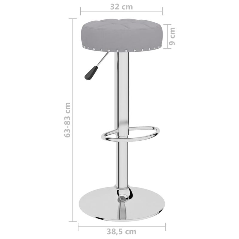 Casa si Gradina - Mobilier - Scaune si fotolii - Scaune - Scaune de bar, 2 buc., gri, material textil - Infinity.ro
