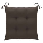 Casa si Gradina - Gradina si terasa - Mobilier exterior - Scaune si sezlonguri gradina - Scaune de gradina cu perne gri taupe, 2 buc., lemn masiv de tec - Infinity.ro