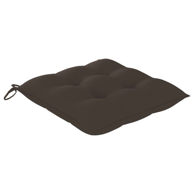 Casa si Gradina - Gradina si terasa - Mobilier exterior - Scaune si sezlonguri gradina - Scaune de gradina cu perne gri taupe, 2 buc., lemn masiv de tec - Infinity.ro