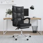 Casa si Gradina - Mobilier - Scaune si fotolii - Scaune - Scaun de birou rabatabil, negru, piele ecologica - Infinity.ro