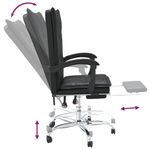 Casa si Gradina - Mobilier - Scaune si fotolii - Scaune - Scaun de birou rabatabil, negru, piele ecologica - Infinity.ro
