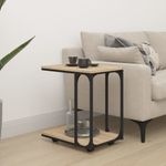 Casa si Gradina - Mobilier - Mese si birouri - Mese living - Masa laterala cu roti stejar sonoma 50x35x55,5cm lemn prelucrat - Infinity.ro
