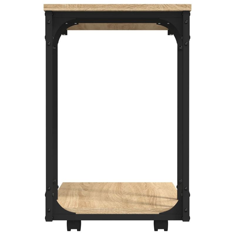 Casa si Gradina - Mobilier - Mese si birouri - Mese living - Masa laterala cu roti stejar sonoma 50x35x55,5cm lemn prelucrat - Infinity.ro