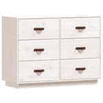 Casa si Gradina - Mobilier - Comode si corpuri - Comode - Servanta, alb, 100x40x75 cm, lemn masiv de pin - Infinity.ro