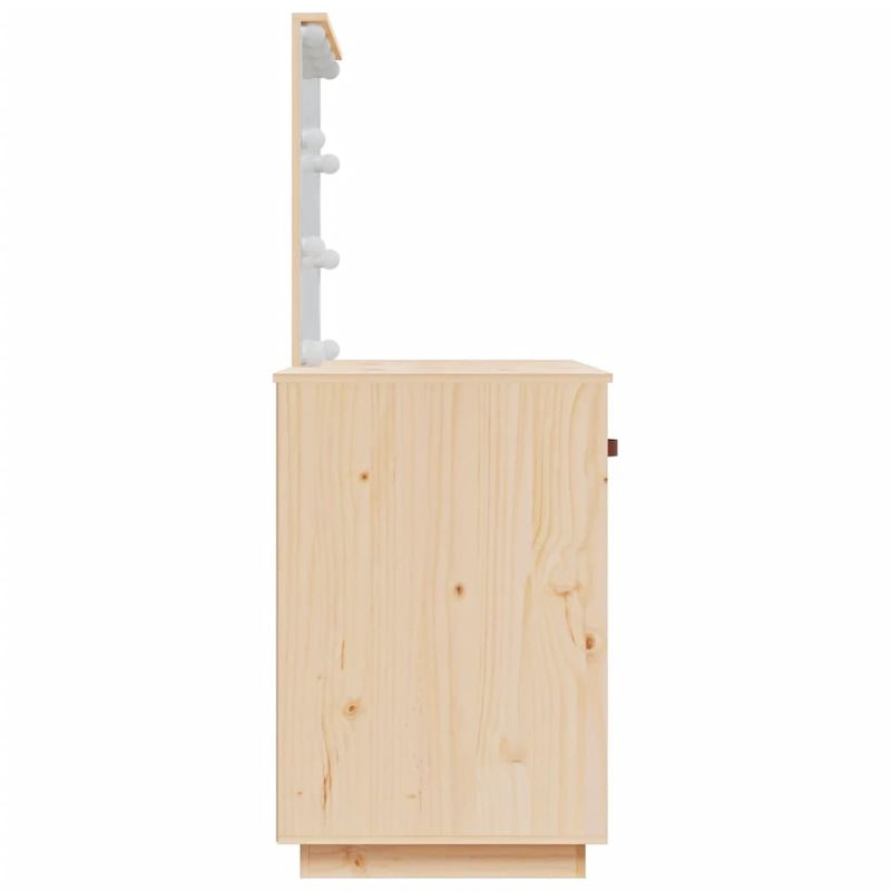 Casa si Gradina - Mobilier - Comode si corpuri - Masute de toaleta - Masuta de toaleta cu LED, 95x50x133,5 cm, lemn masiv pin - Infinity.ro