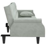 Casa si Gradina - Mobilier - Canapele si coltare - Canapele - Canapea extensibila cu cotiere, gri deschis, catifea - Infinity.ro
