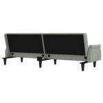Casa si Gradina - Mobilier - Canapele si coltare - Canapele - Canapea extensibila cu cotiere, gri deschis, catifea - Infinity.ro