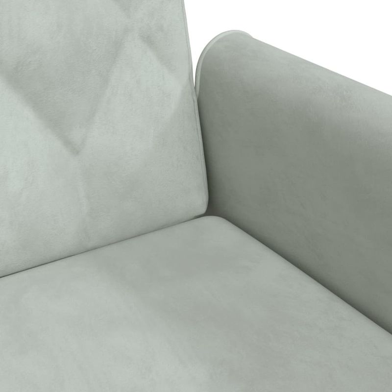 Casa si Gradina - Mobilier - Canapele si coltare - Canapele - Canapea extensibila cu cotiere, gri deschis, catifea - Infinity.ro