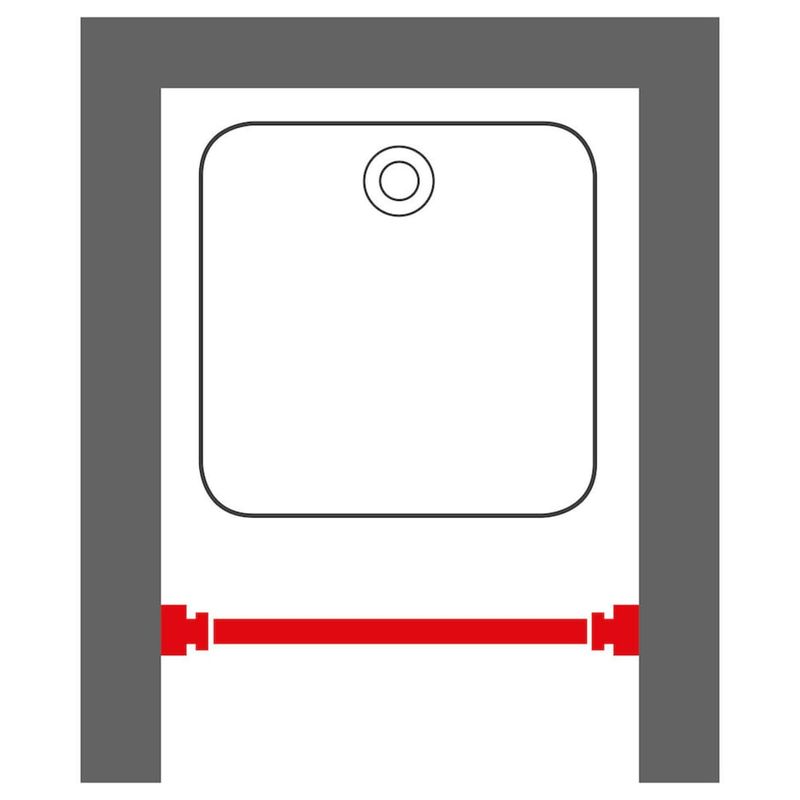 Casa si Gradina - Sanitare - Suporturi si accesorii baie - Accesorii baie - Sealskin Bara perdea de dus telescopica, alb, 80-130 cm - Infinity.ro