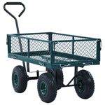 Casa si Gradina - Constructii - Depozitare, transport si protectie - Accesorii echipamente pentru transport si ridicat - Carucior manual de gradina, verde, 250 kg - Infinity.ro