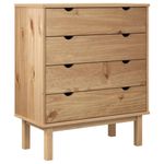 Casa si Gradina - Mobilier - Comode si corpuri - Comode - Dulap cu sertar "OTTA", 76,5x39,5x90 cm, lemn masiv de pin - Infinity.ro