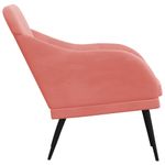 Casa si Gradina - Mobilier - Scaune si fotolii - Fotolii - Fotoliu, roz, 63x76x80 cm, catifea - Infinity.ro