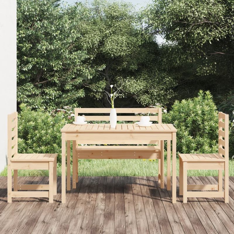 Casa si Gradina - Gradina si terasa - Mobilier exterior - Seturi mobila gradina - Set de dining pentru gradina, 4 piese, lemn masiv de pin - Infinity.ro