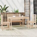 Casa si Gradina - Gradina si terasa - Mobilier exterior - Seturi mobila gradina - Set de dining pentru gradina, 4 piese, lemn masiv de pin - Infinity.ro