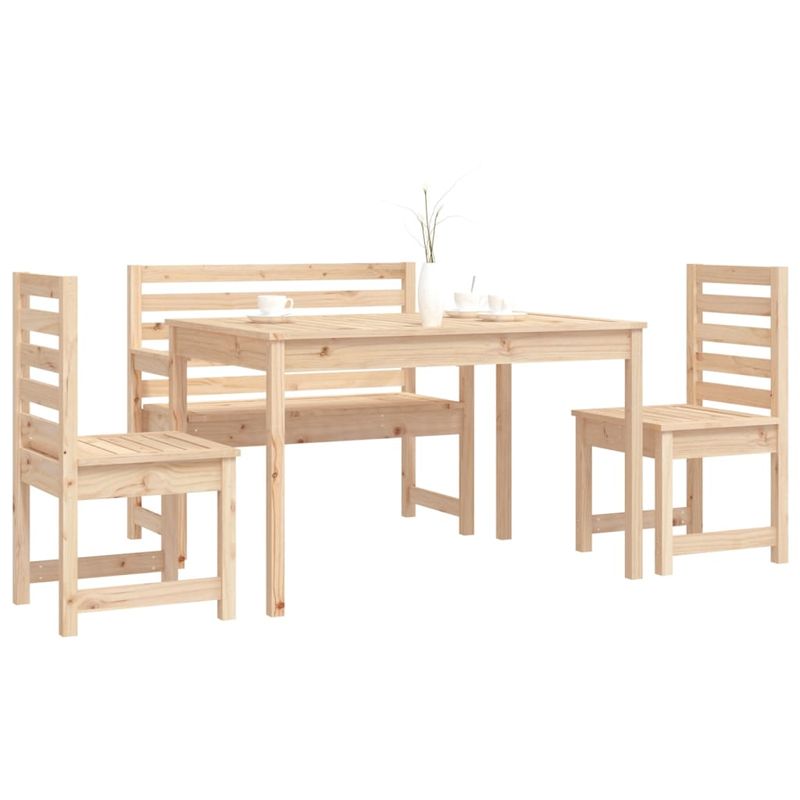 Casa si Gradina - Gradina si terasa - Mobilier exterior - Seturi mobila gradina - Set de dining pentru gradina, 4 piese, lemn masiv de pin - Infinity.ro