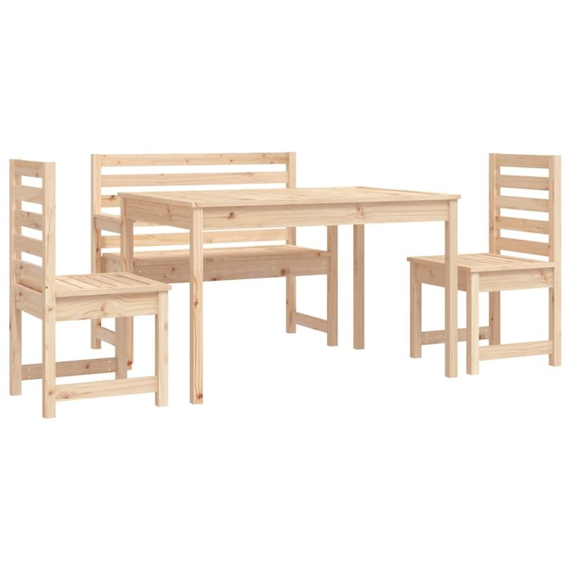 Casa si Gradina - Gradina si terasa - Mobilier exterior - Seturi mobila gradina - Set de dining pentru gradina, 4 piese, lemn masiv de pin - Infinity.ro