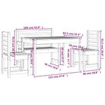 Casa si Gradina - Gradina si terasa - Mobilier exterior - Seturi mobila gradina - Set de dining pentru gradina, 4 piese, lemn masiv de pin - Infinity.ro