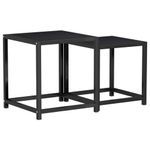 Casa si Gradina - Mobilier - Mese si birouri - Masute de cafea - Mese de ceai, 2 buc., negru, MDF - Infinity.ro