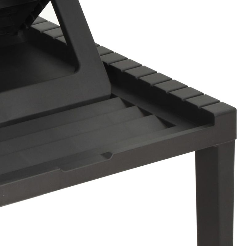 Casa si Gradina - Gradina si terasa - Mobilier exterior - Scaune si sezlonguri gradina - Sezlong, antracit, plastic - Infinity.ro