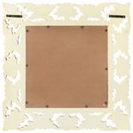 Casa si Gradina - Decoratiuni - Oglinzi - Oglinda sculptata manual, alb, 50x50 cm, lemn masiv mango - Infinity.ro