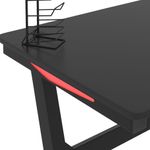 Casa si Gradina - Mobilier - Mese si birouri - Birouri - Birou de gaming LED cu picioare in forma de Z negru 90x60x75 cm - Infinity.ro