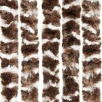 Casa si Gradina - Textile si covoare - Perdele si draperii - Perdele - Perdea pentru insecte, maro si alb, 100 x 220 cm, chenille - Infinity.ro