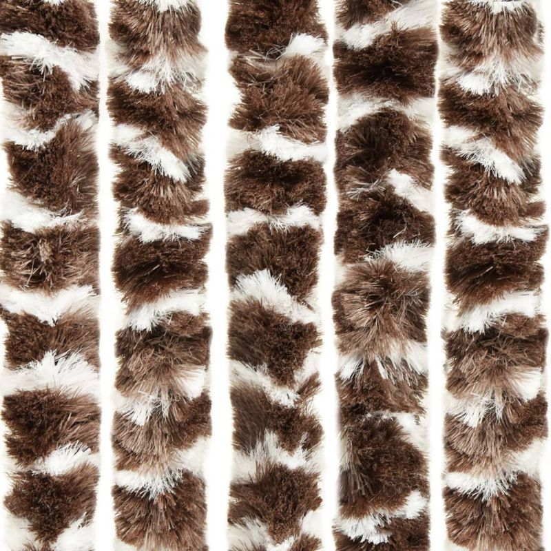 Casa si Gradina - Textile si covoare - Perdele si draperii - Perdele - Perdea pentru insecte, maro si alb, 100 x 220 cm, chenille - Infinity.ro
