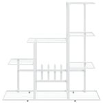 Casa si Gradina - Gradinarit si plante - Plante si ghivece - Ghivece si suporturi - Suport pentru flori, 94,5x25x88 cm, alb, metal - Infinity.ro