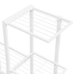 Casa si Gradina - Gradinarit si plante - Plante si ghivece - Ghivece si suporturi - Suport pentru flori, 94,5x25x88 cm, alb, metal - Infinity.ro