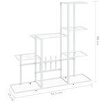 Casa si Gradina - Gradinarit si plante - Plante si ghivece - Ghivece si suporturi - Suport pentru flori, 94,5x25x88 cm, alb, metal - Infinity.ro