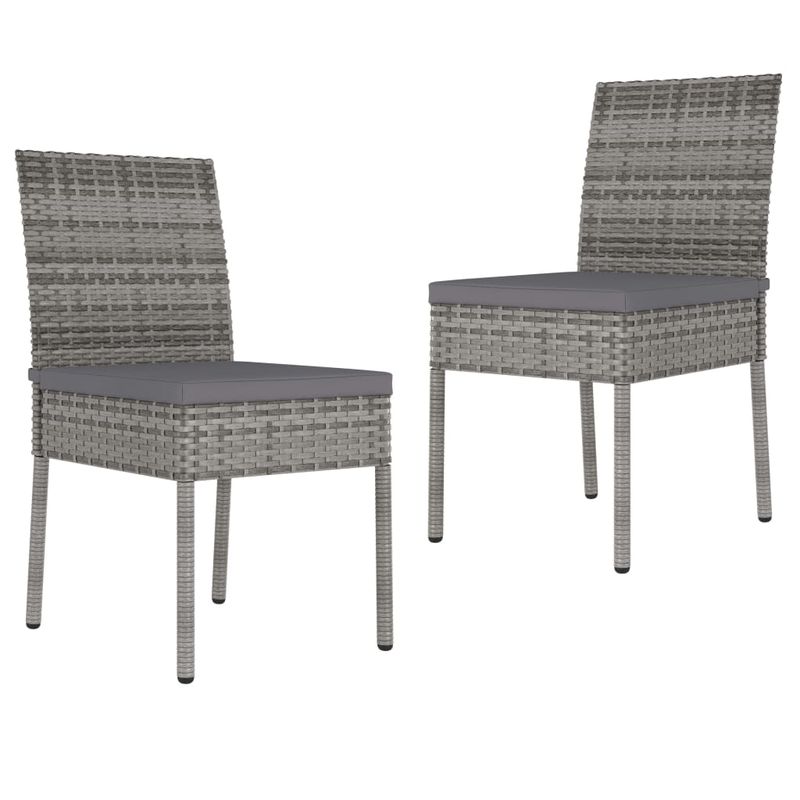 Casa si Gradina - Gradina si terasa - Mobilier exterior - Seturi mobila gradina - Set de masa si scaune de exterior, 3 piese, gri, poliratan - Infinity.ro