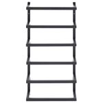 Casa si Gradina - Sanitare - Suporturi si accesorii baie - Suporturi baie - Suport de prosoape, negru, 24x12x48 cm, otel - Infinity.ro